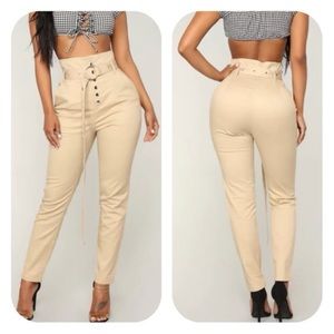 Nwot Fashion Nova L ‘Oh No She Didn’t’ khakis in cotton stretch